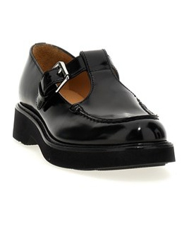 Church's Black Buckle Strap Loafers In Black