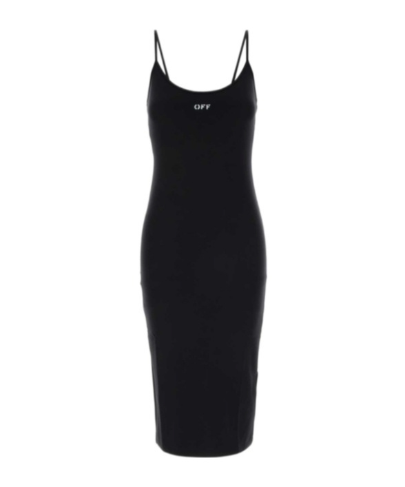 Off-white Sleeveless Dress In Black