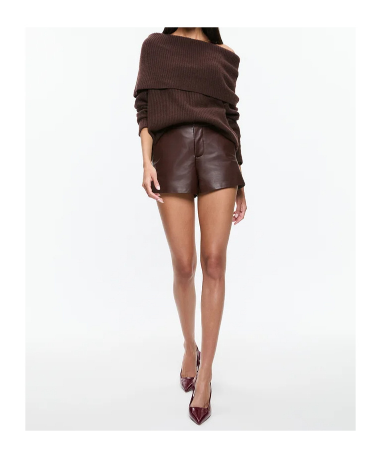 Alice And Olivia Wool Sweater In Espresso
