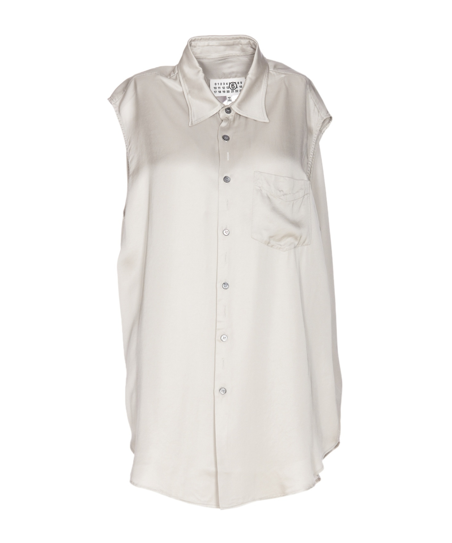 Mm6 Maison Margiela Lining Look Shirt In White