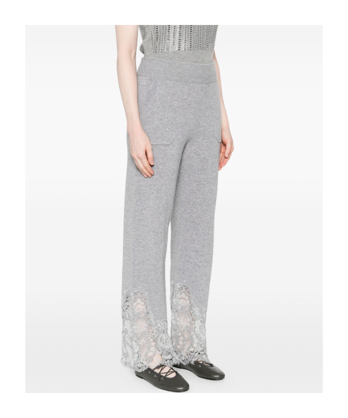 Ermanno Scervino Elastic Waist Casual Pants In Gray