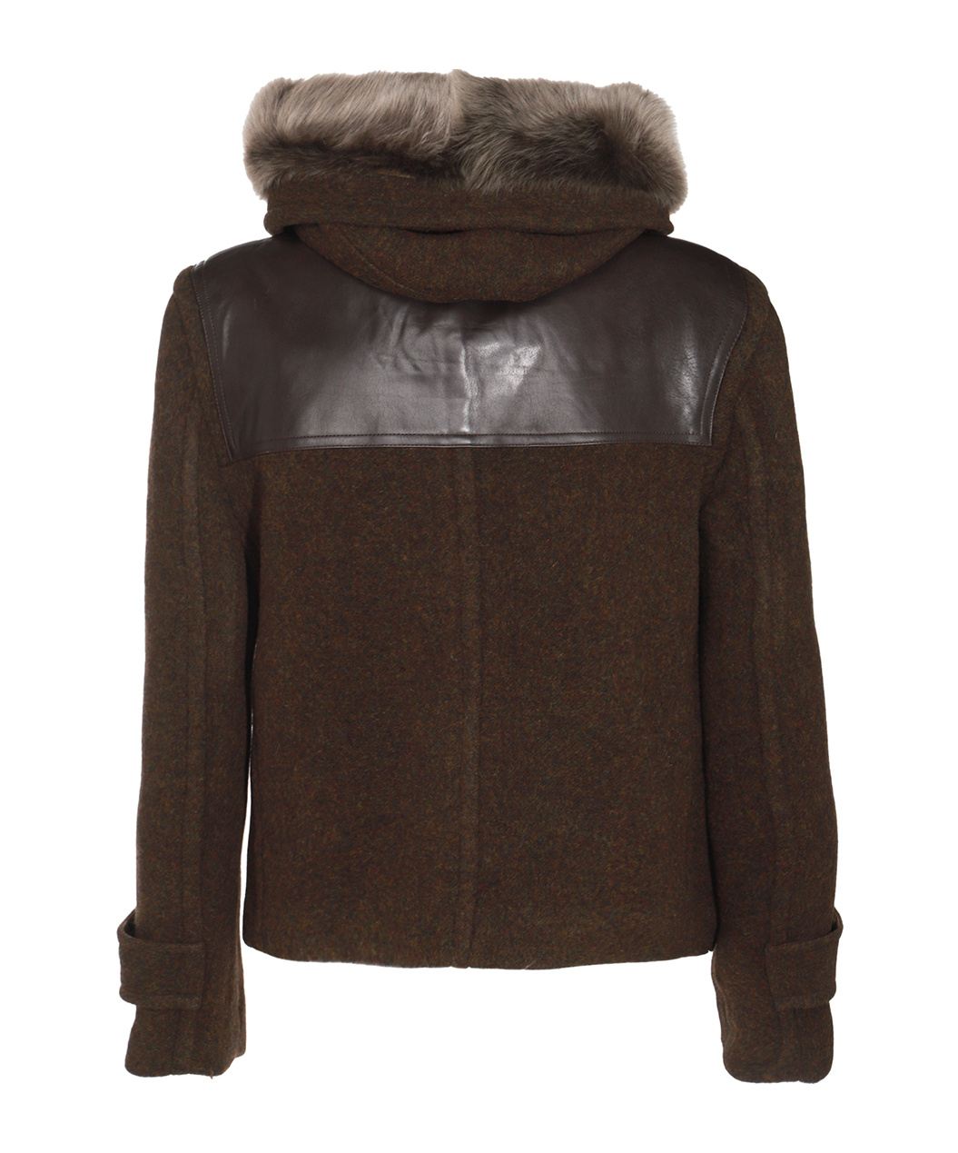 Burberry Brown Wool Casual Jacket In Black