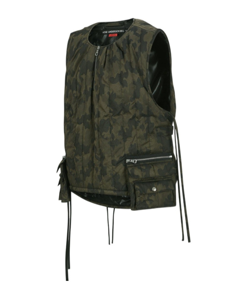 Andersson Bell Camouflage Cotton Vest In Black