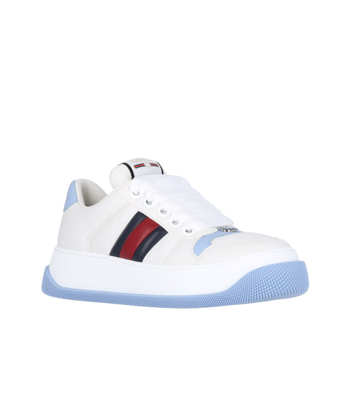 Gucci 42mm Screener Leather Sneaker In White