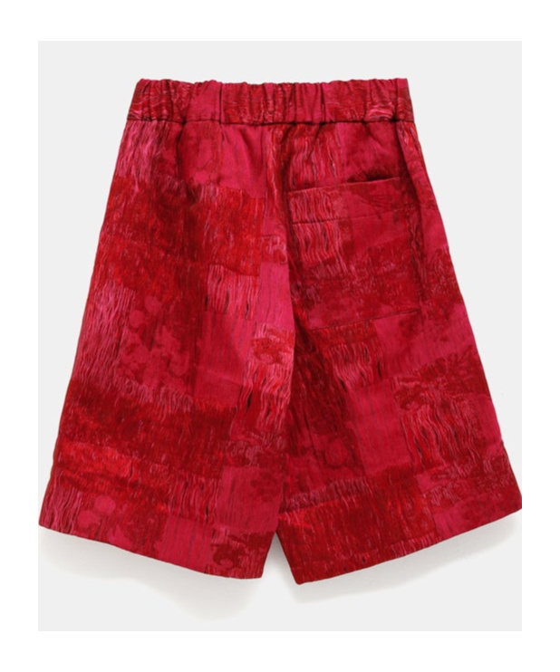 Shop Dries Van Noten Jacquard Shorts In Red