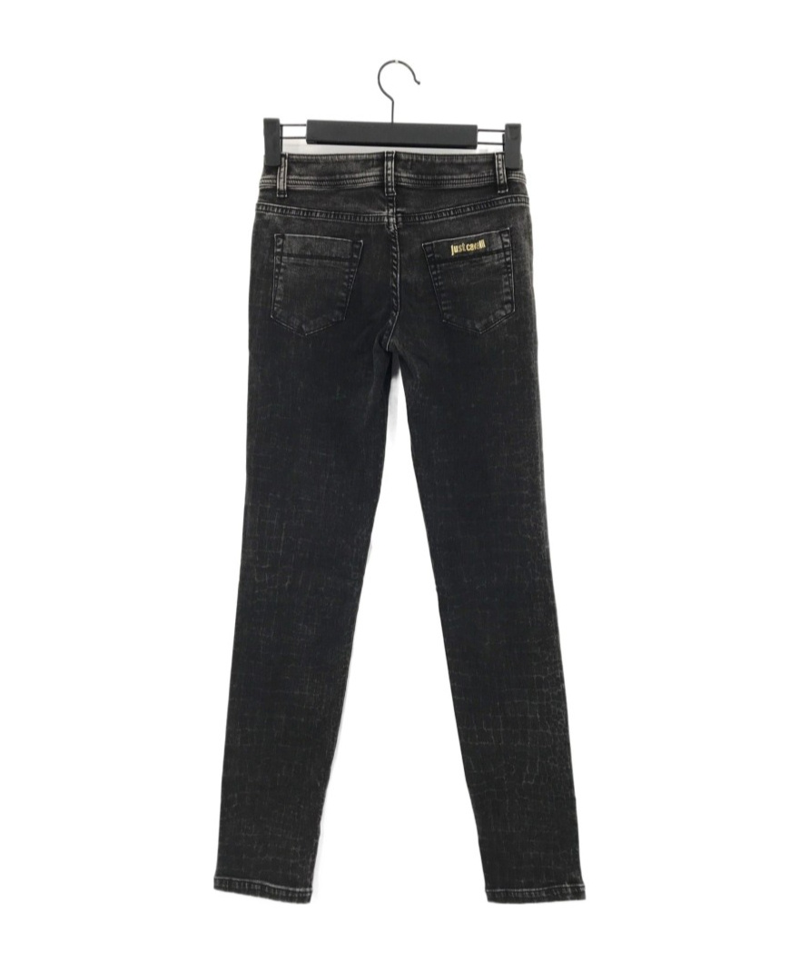 Just Cavalli Five Pockets To Make Old Denim Trousers In Black