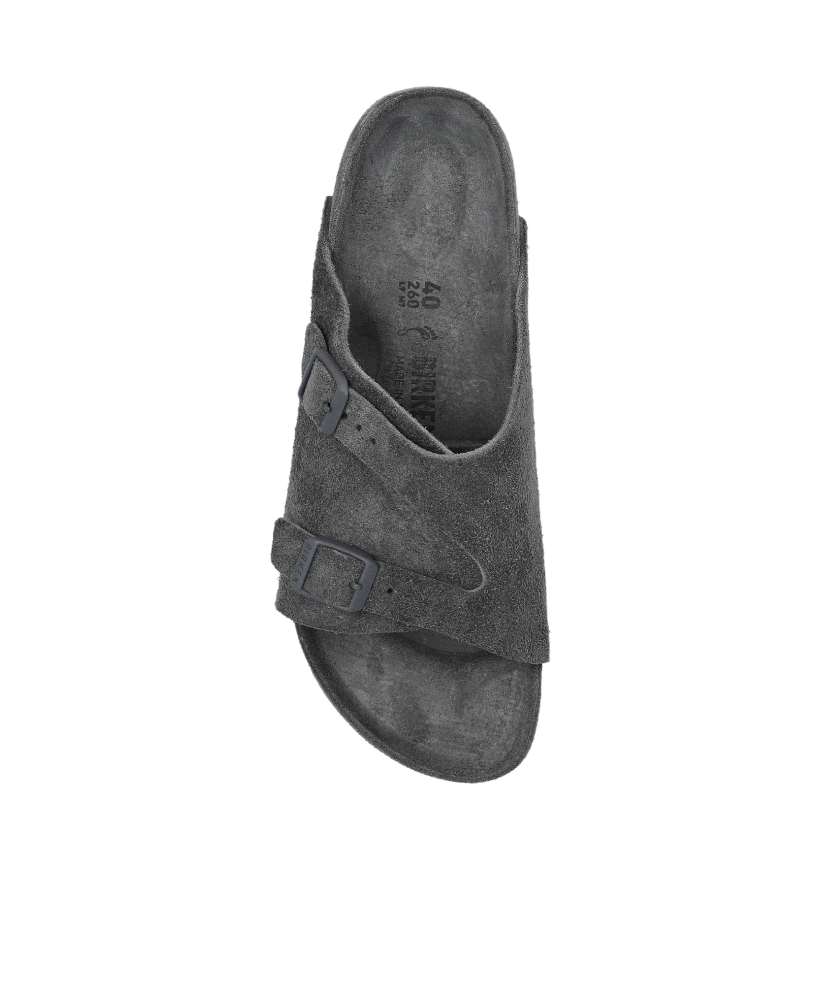 Birkenstock Zurich Suede Slides In Gray