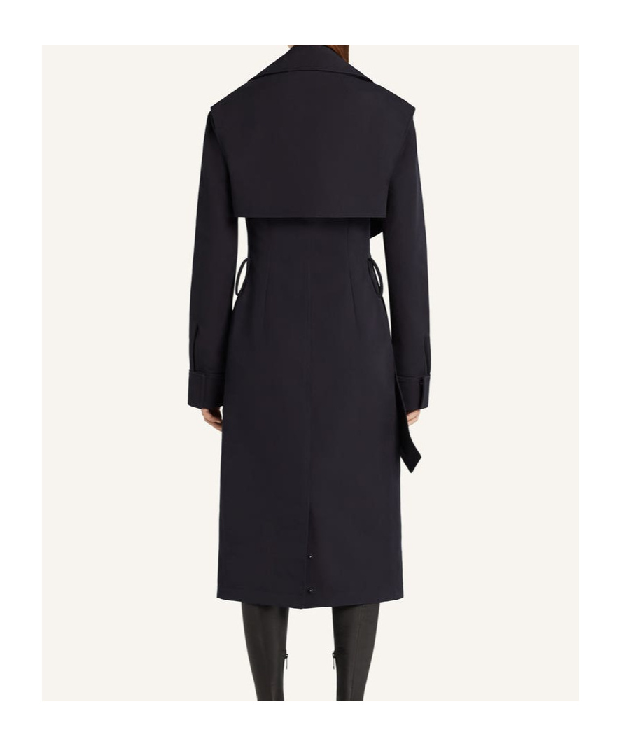 Courrèges Twist Wrap Cotton Trench Coat