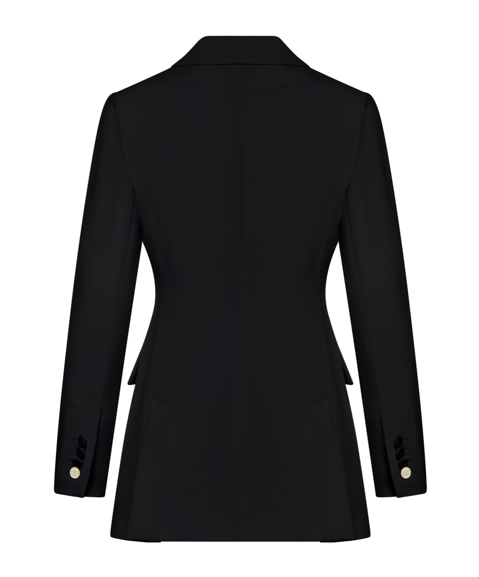 Max Mara Single-breasted Long-sleeved Jacket In Black