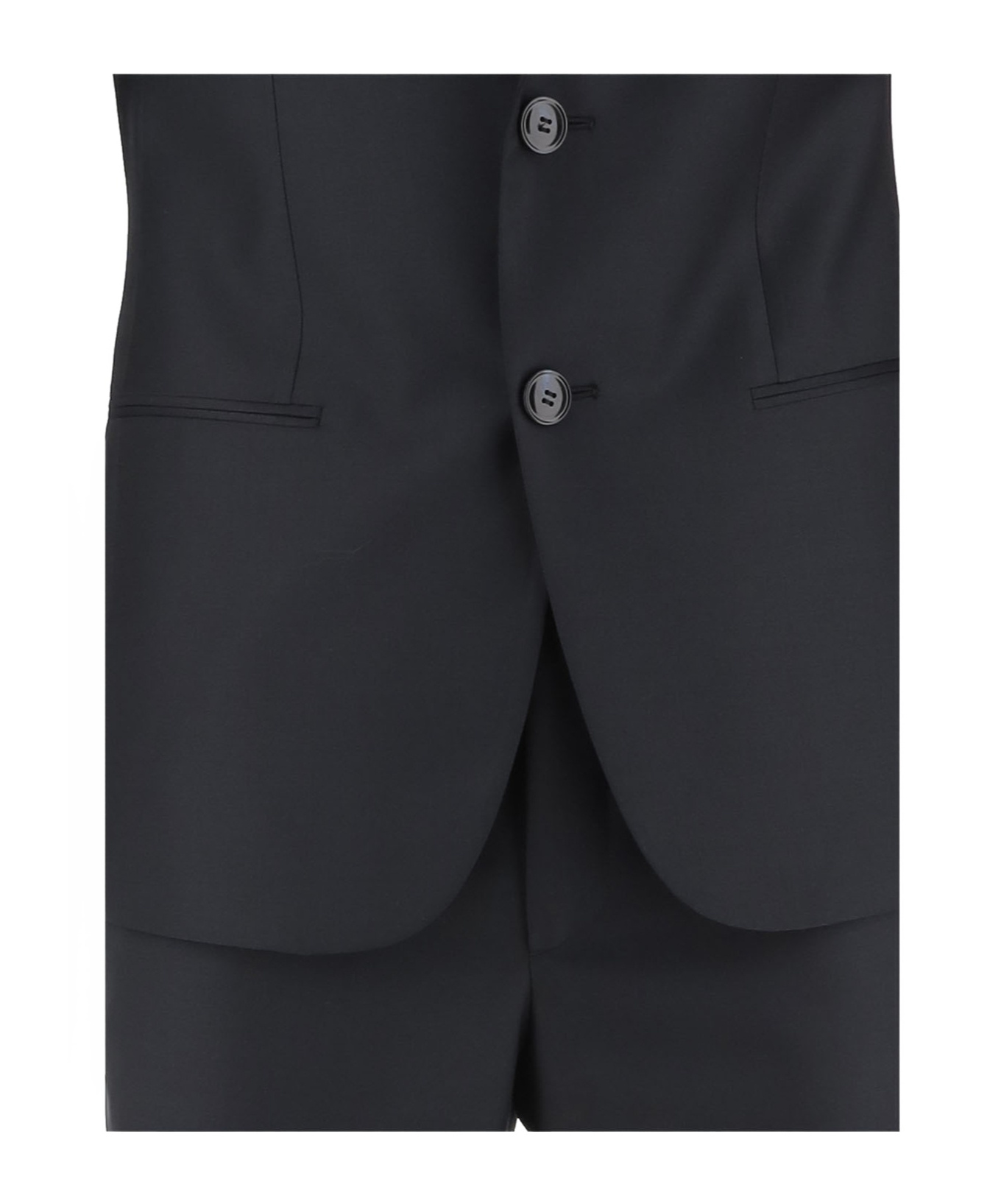 Giorgio Armani Single-breasted Tailored Suit In Black