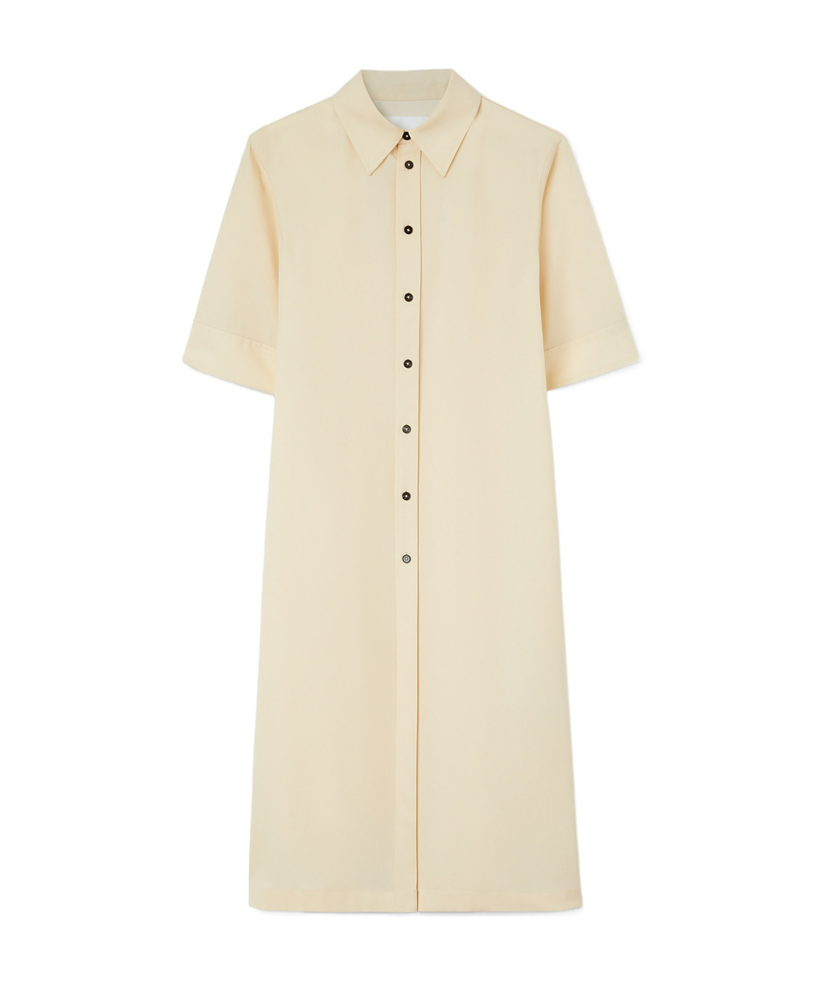 Jil Sander Wool Gabardine Long Shirt In Nude