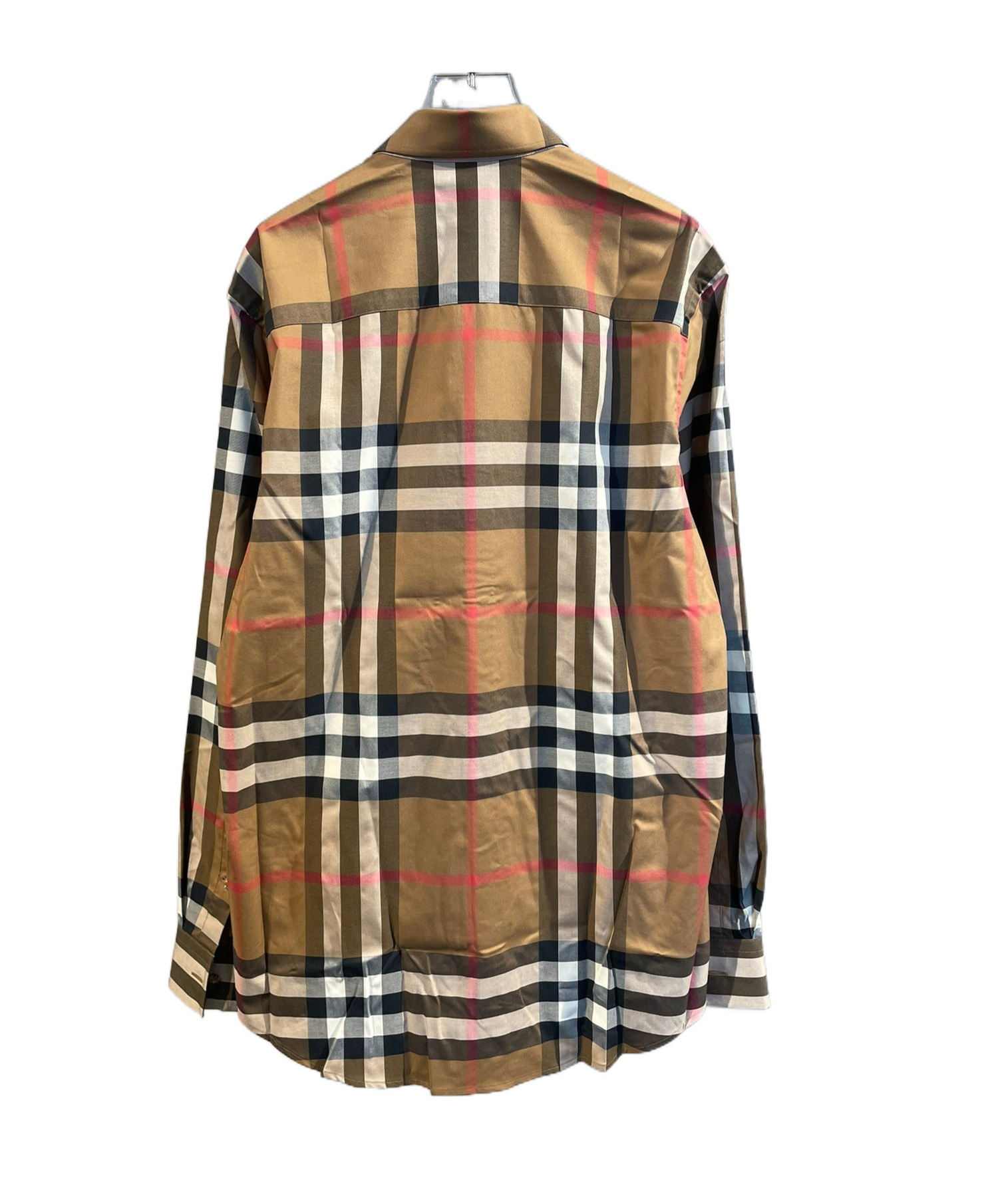 BURBERRY CHECK STRETCH COTTON SHIRT