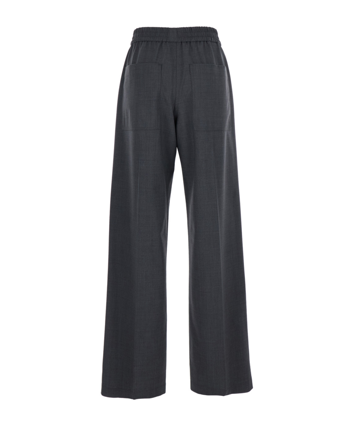 Brunello Cucinelli Grey Pants With Elastic Waist In Wool Blend Stretch Woman