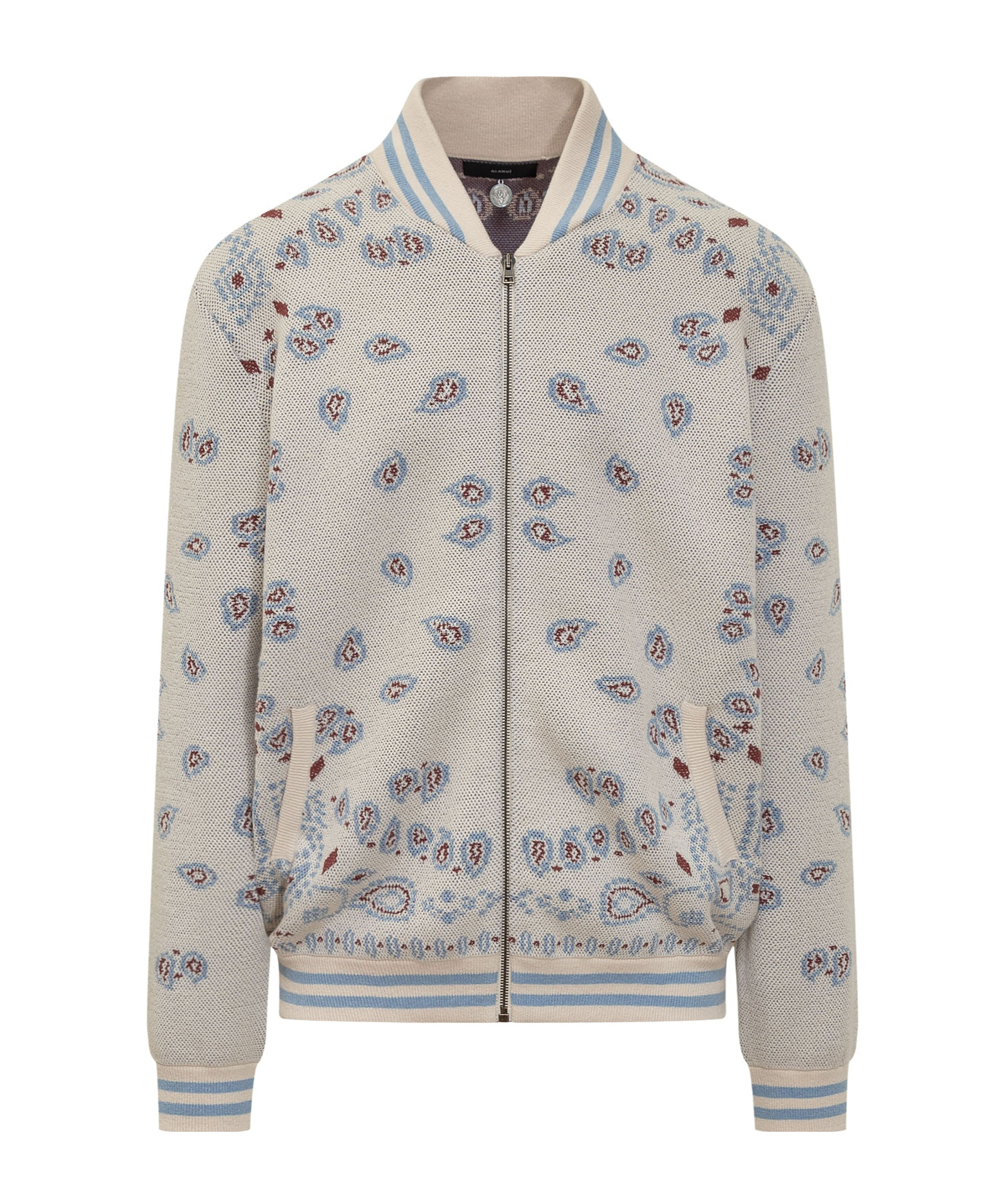 Alanui Stripe-patterned Bomber Jacket In Nude