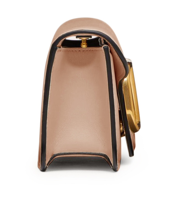 Valentino Small Flip Shoulder Bag In Nude