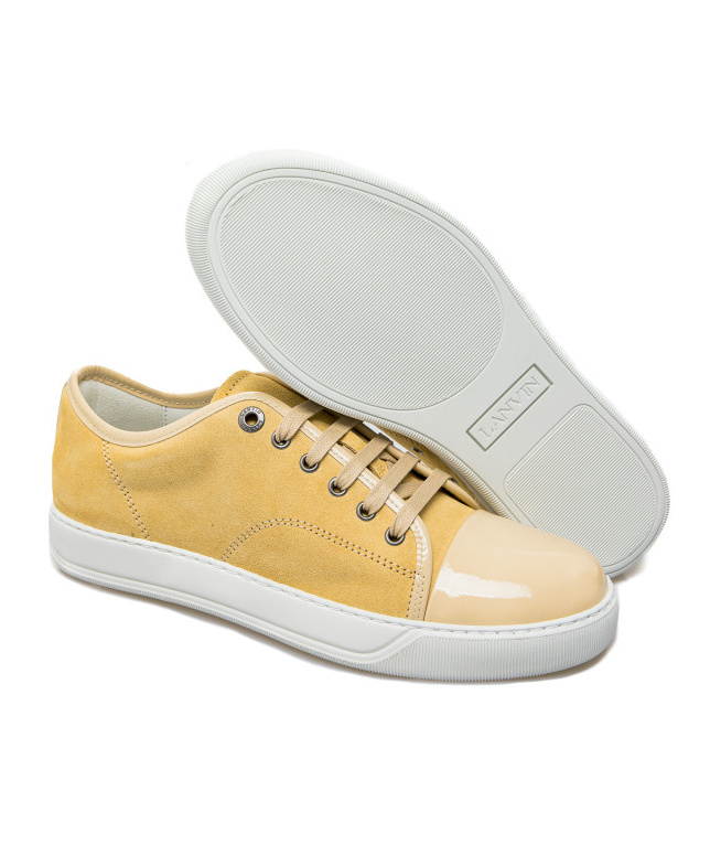Lanvin Lace-up Low-cut Skate Shoes In Yellow