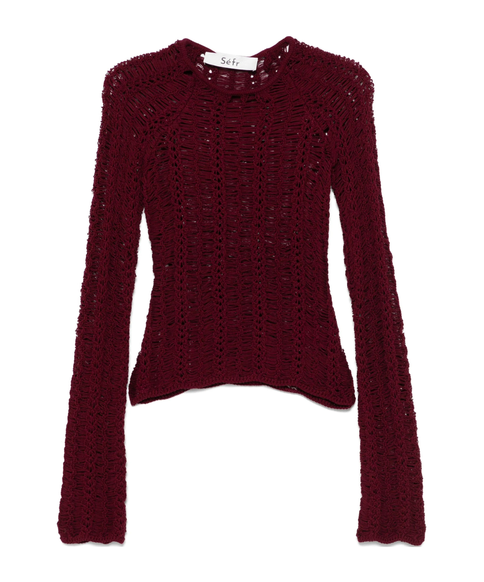 Séfr Open-knit Sweater In Brown