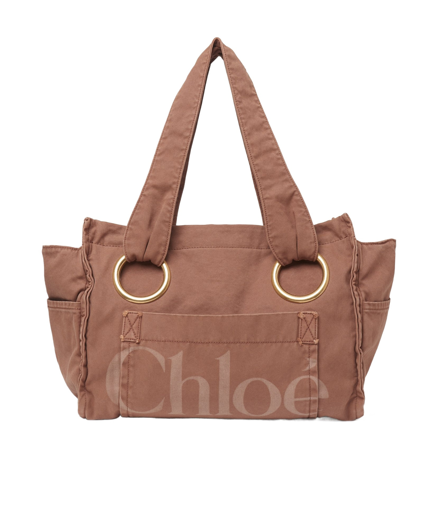 Shop Chloé Plage Tote Bag In Cotton