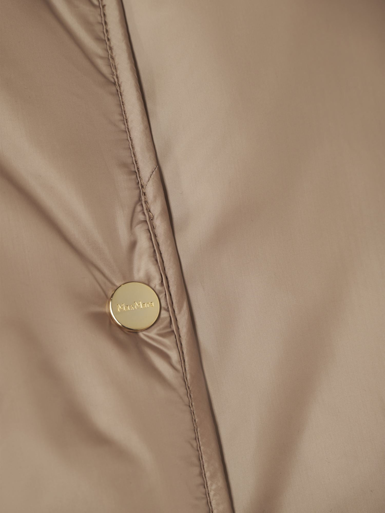 Max Mara Collarless Puffer Jacket In Neutral