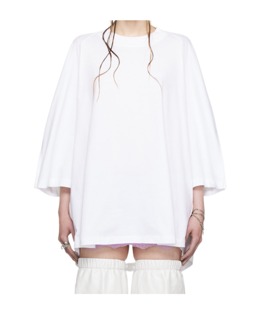 Jean Paul Gaultier Open-necked Black Shirt In White