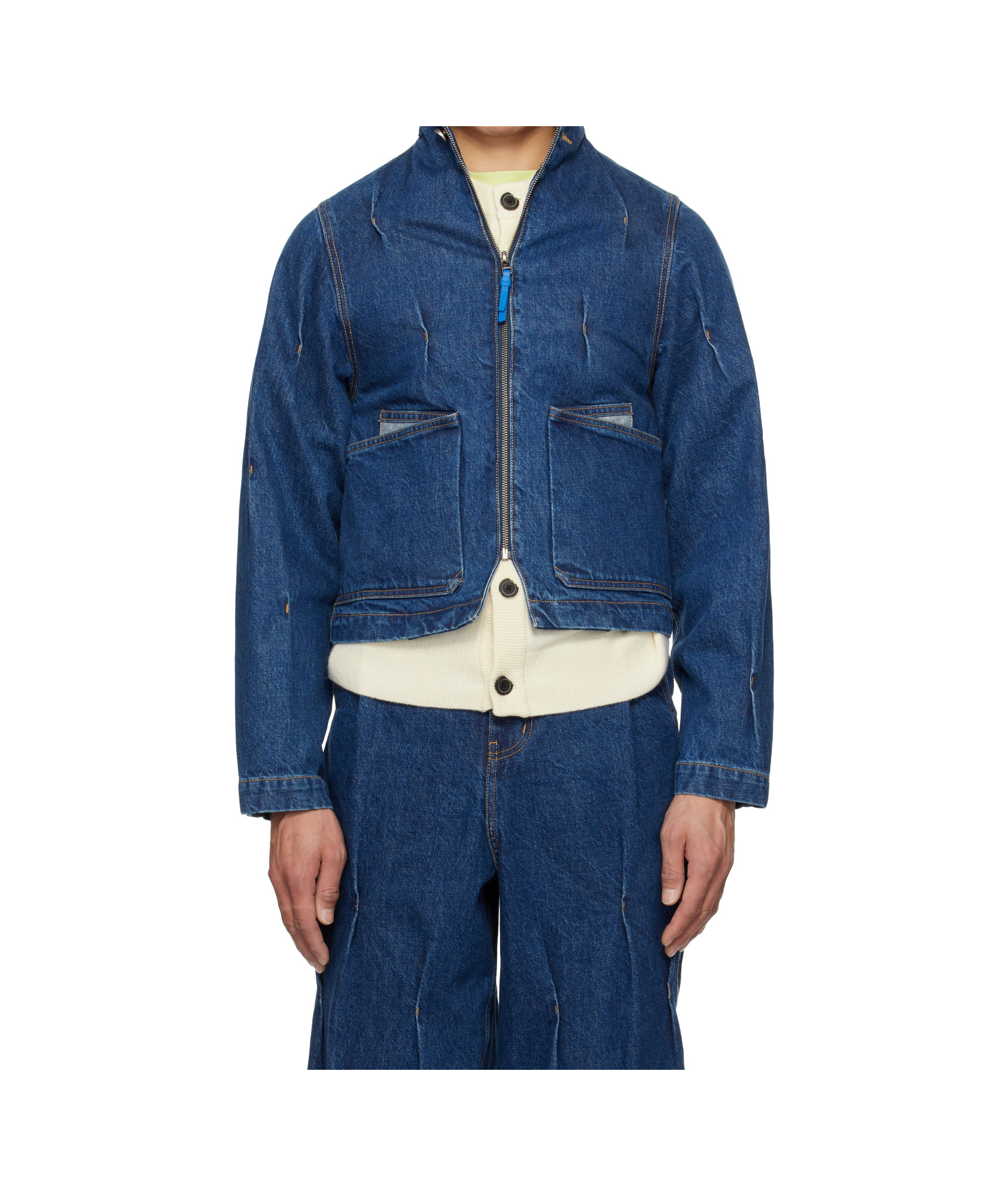 Ader Error 0108 Denim Jacket In Blue