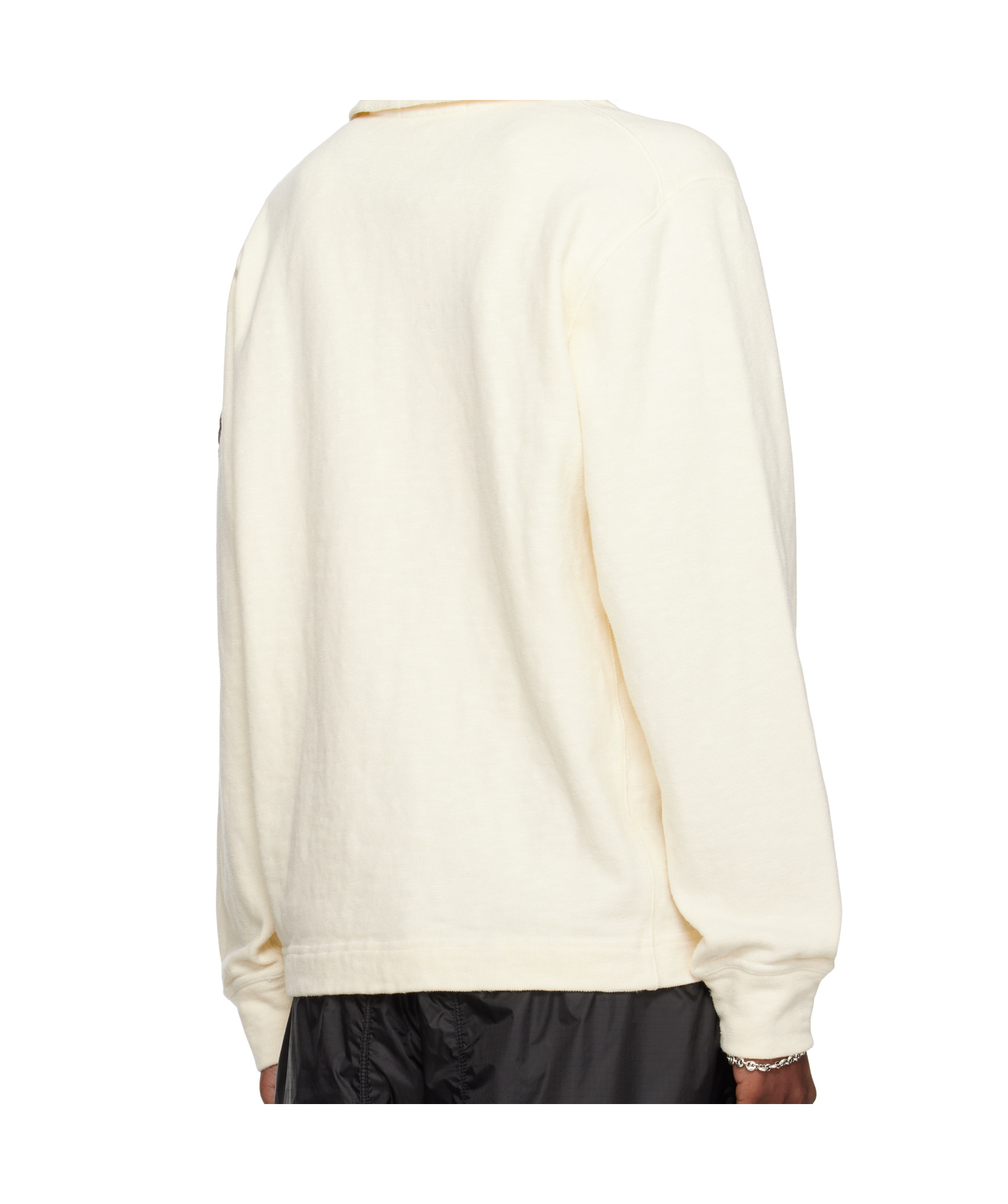 Stone Island Long-sleeved Polo Shirt In White