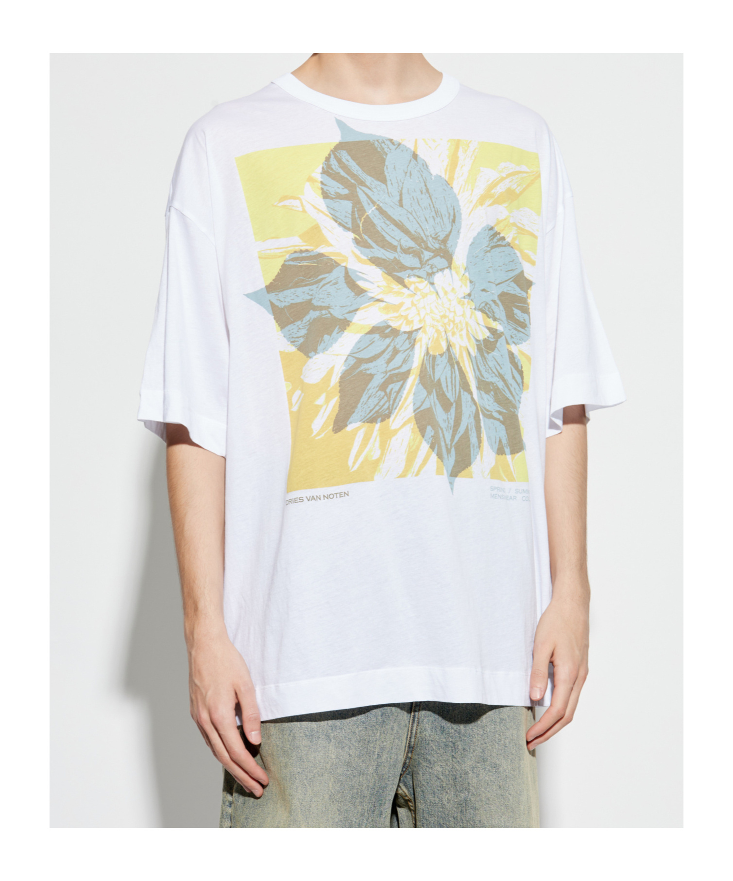 Dries Van Noten Open-necked Black Shirt In White