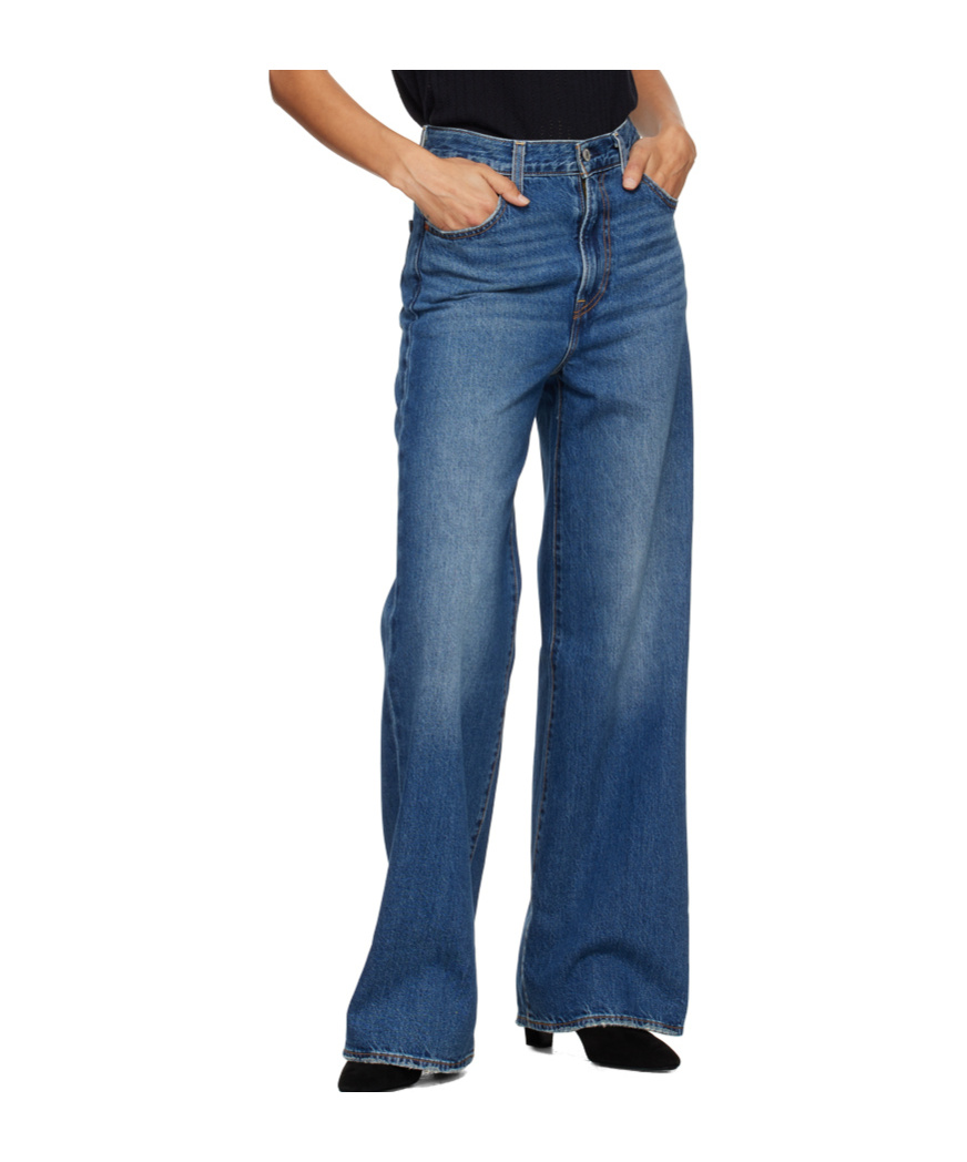 Levi's Ribcage Wide-leg Jeans In Blue