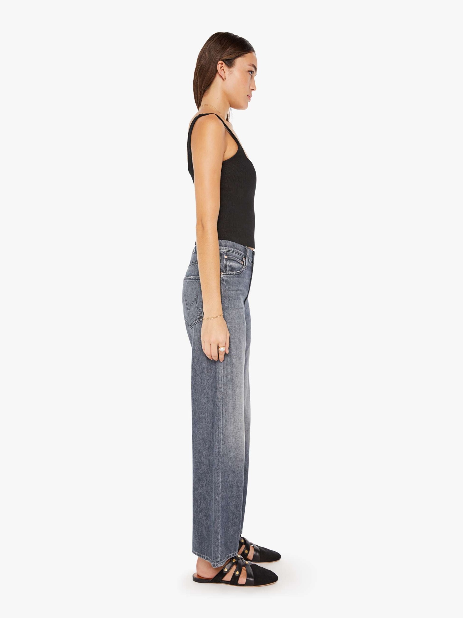 Mother The Dodger Low-rise Straight-leg Jeans In Gray