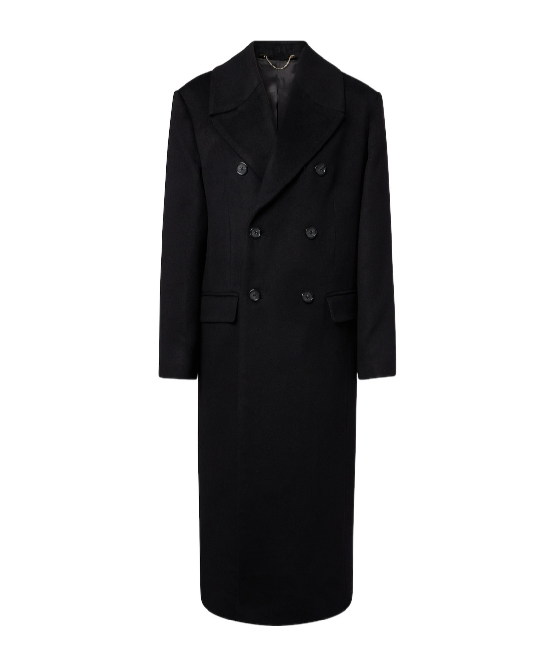 Totême Double-breasted Cashmere Coat In Black