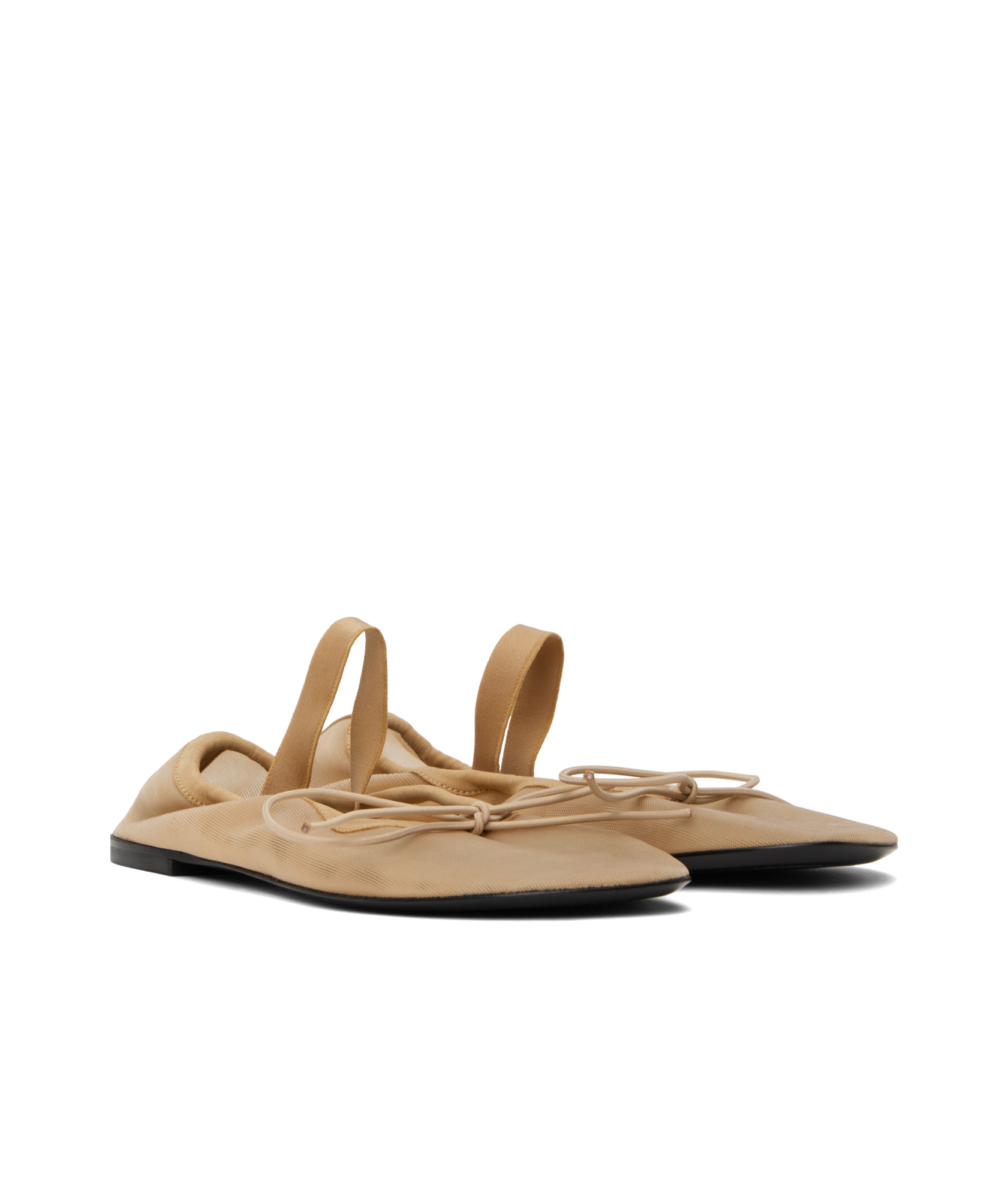 Proenza Schouler Beige Glove Mary Jane Ballerina Flats In Camel