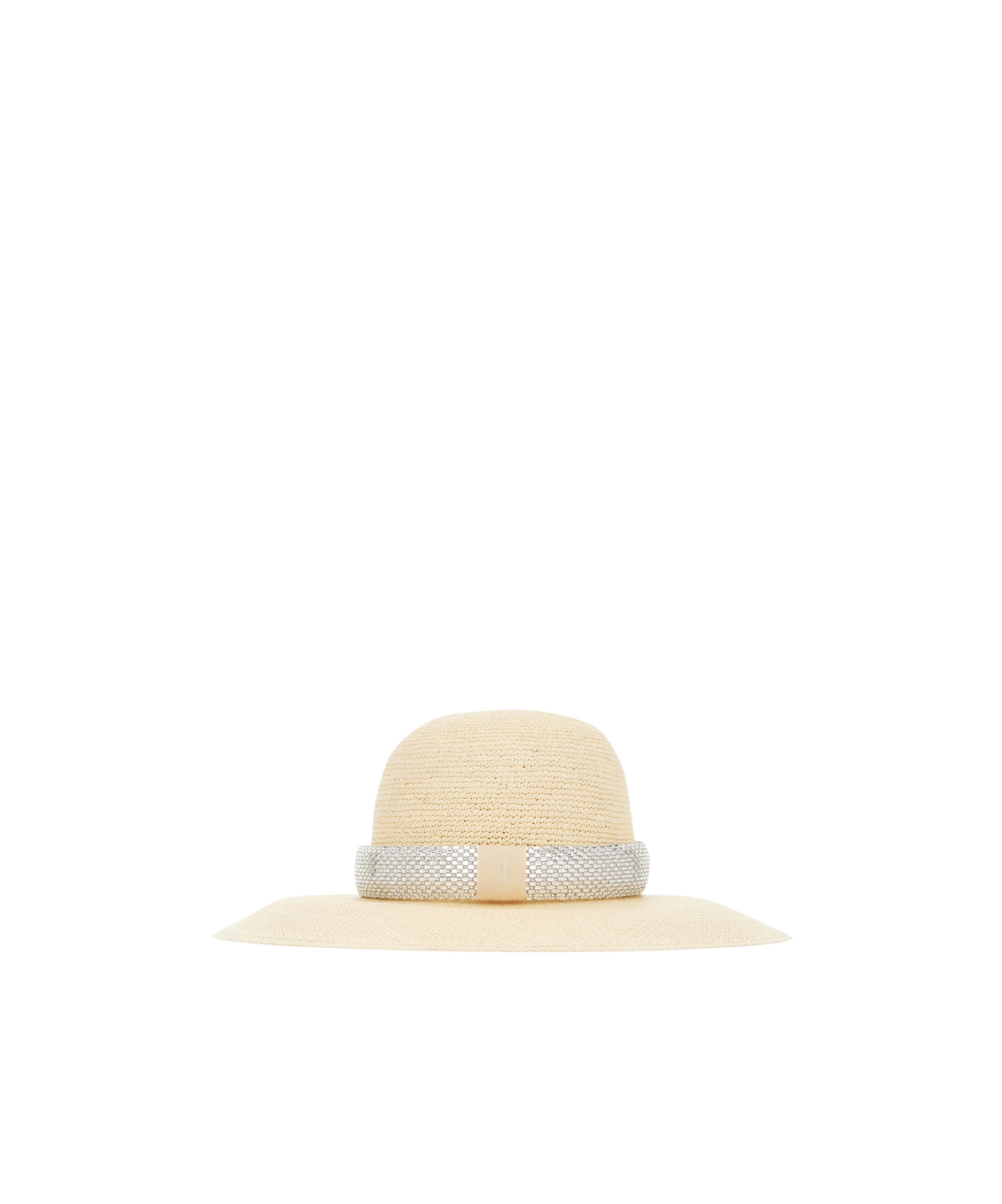 Borsalino Straw Panama Hat In Nude