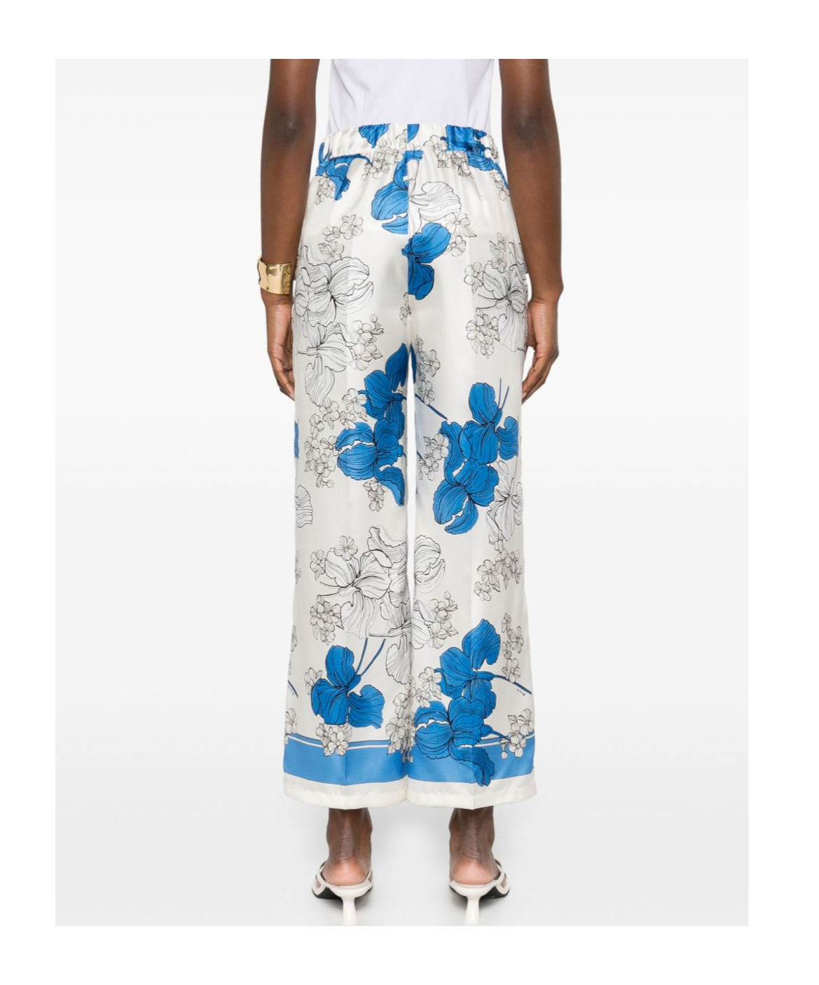 Shop P.a.r.o.s.h Pattern Casual Pants In White