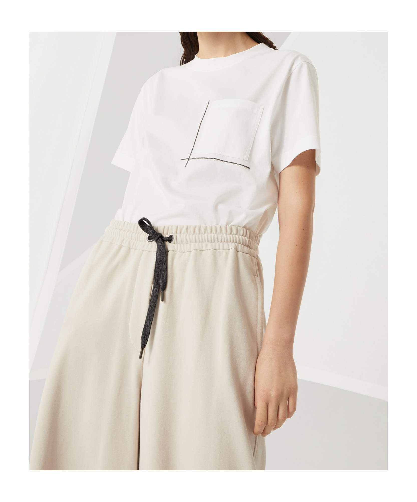 BRUNELLO CUCINELLI DRAWSTRING WIDE-LEG TROUSERS