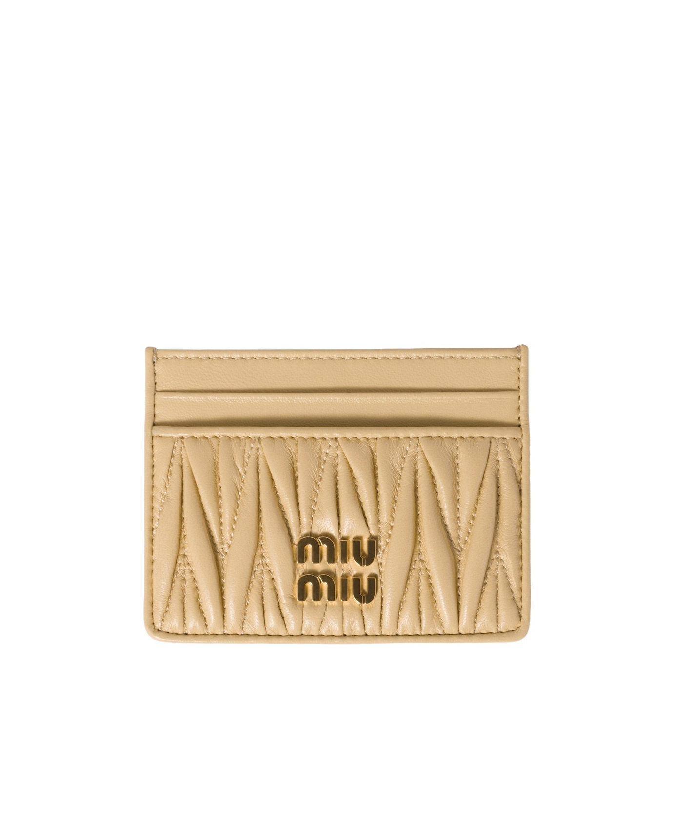 Miu Miu Logo Card Pack In Nude