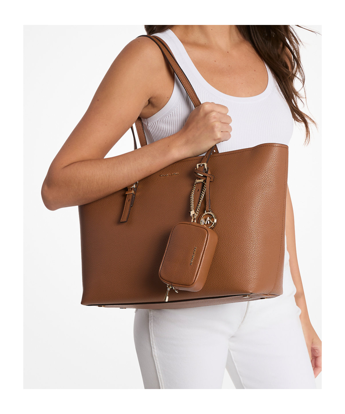Michael Michael Kors Quinn Large Pebbled Leather Tote Bag