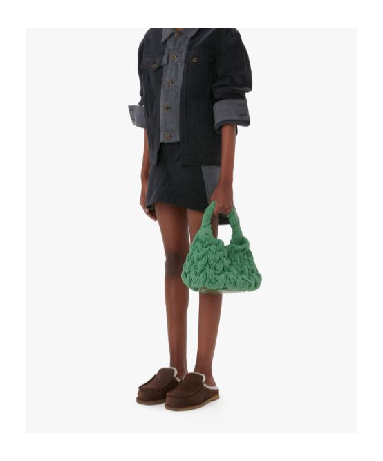 Jw Anderson Paneled Mini Denim Skirt In Black