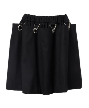Comme Des Garçons Wool Miniskirt In Blue