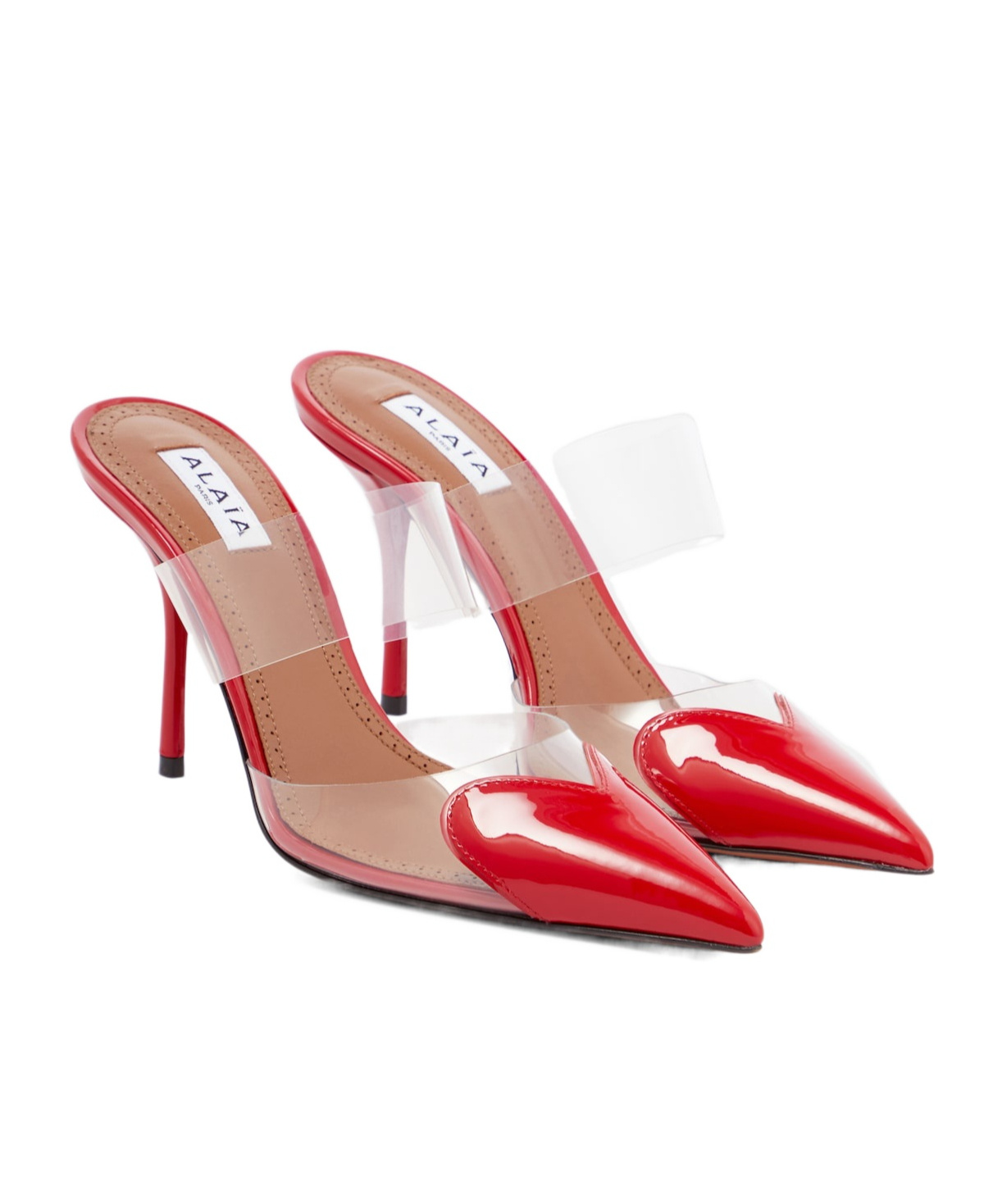 Alaïa Alaia Women Le Coeur Patent Leather Sandals In Red
