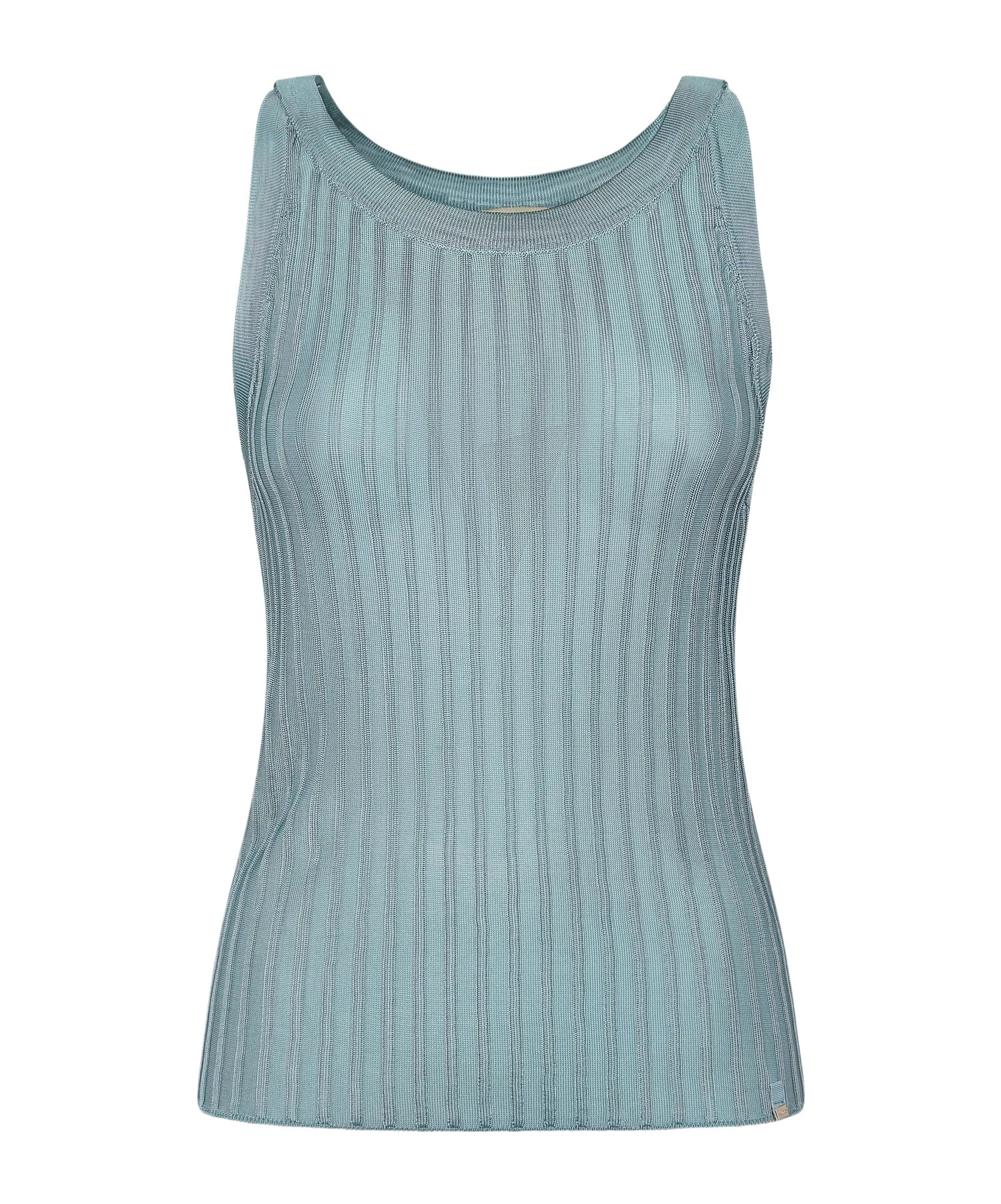 Herno Ribbed Tank Top In Blue