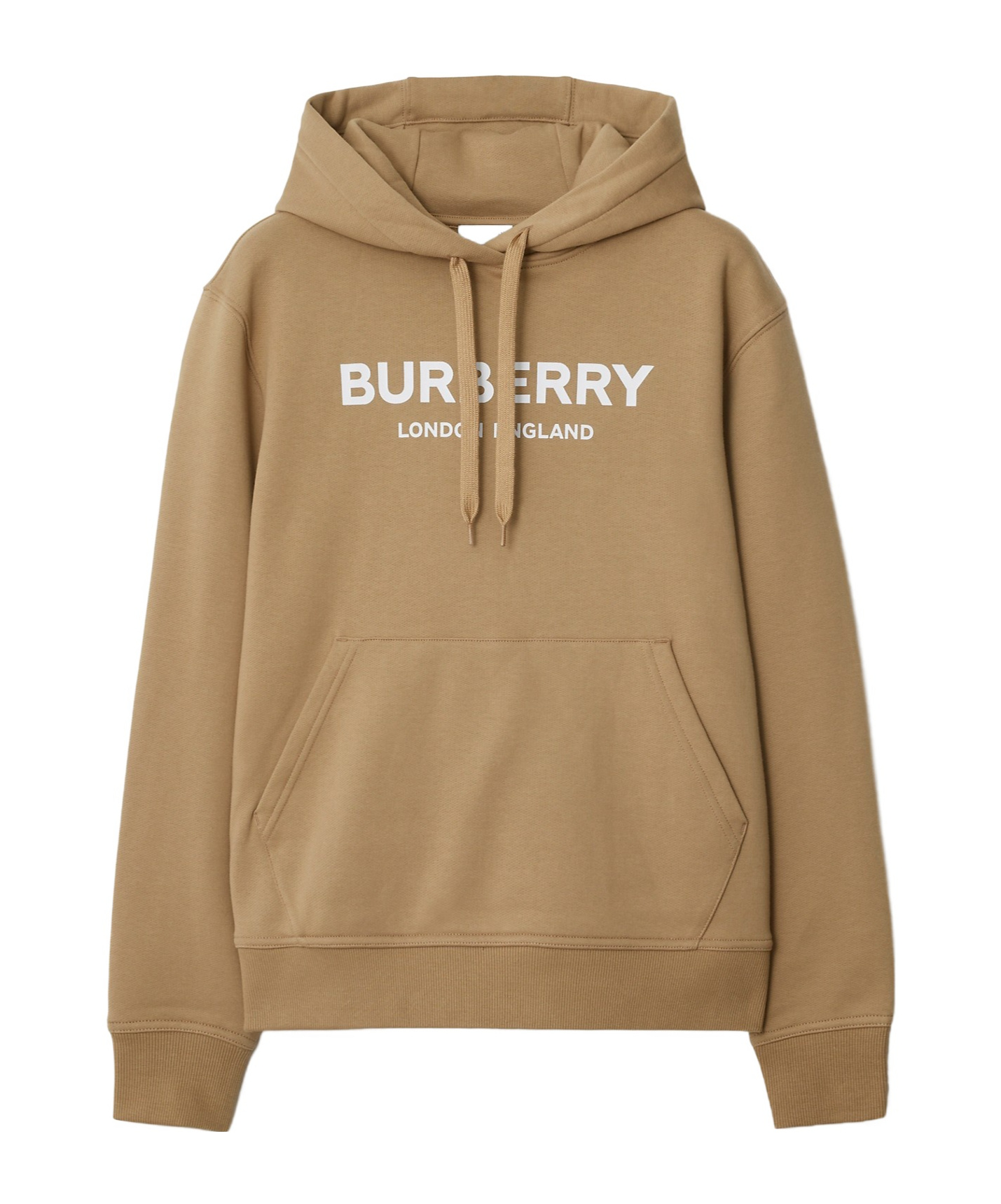 Burberry Logo Cotton Hoodie In Brown