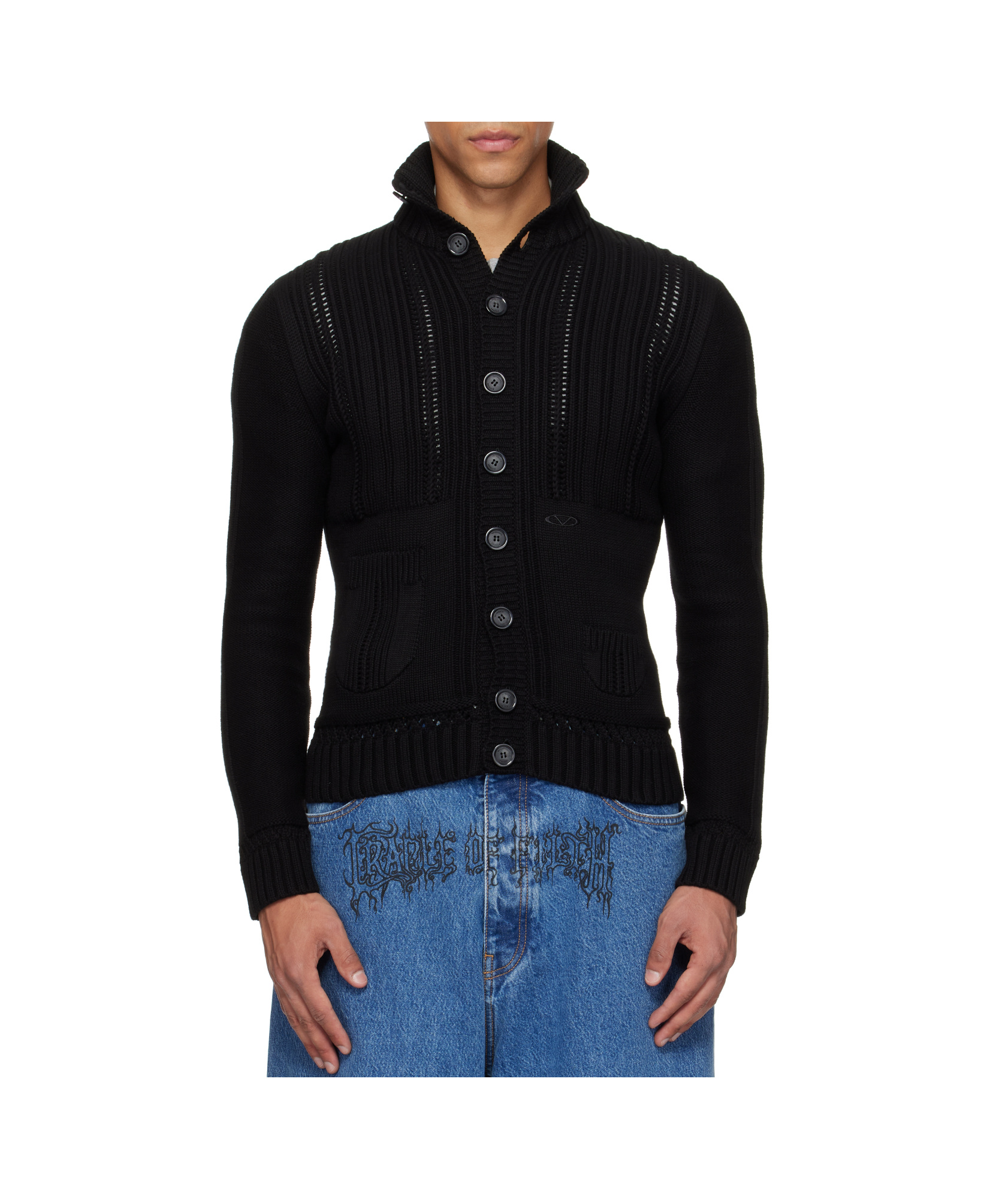 Vetements Cargo Cardigan In Black