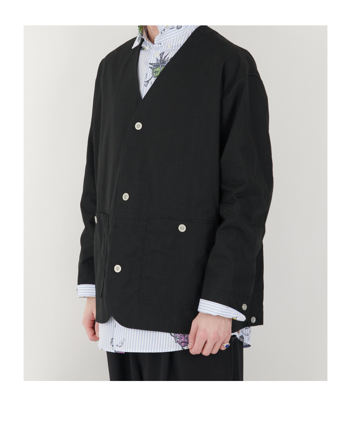 Comme Des Garçons Long-sleeved Casual Jacket In Black
