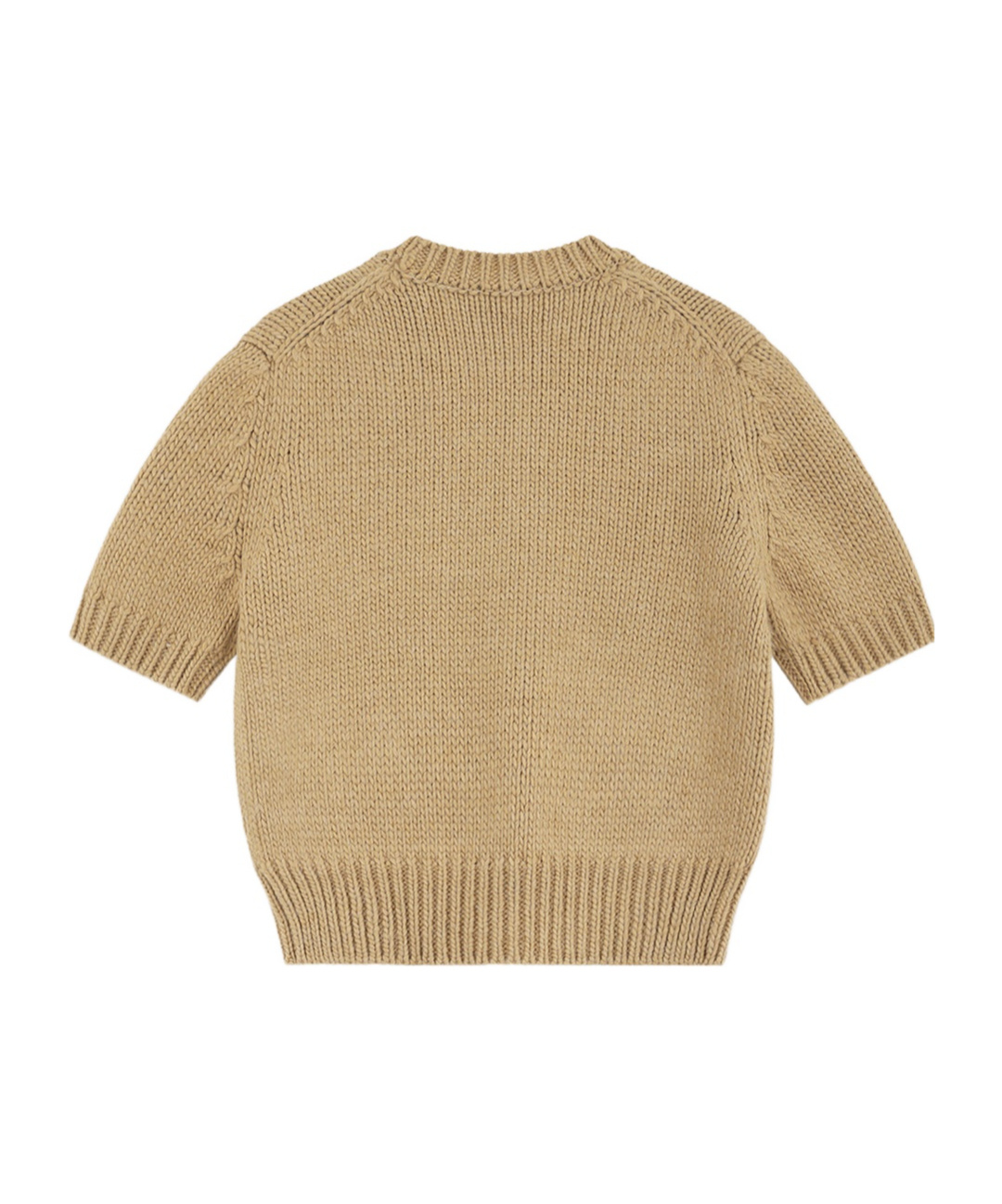We11 Done Round-collar Short-sleeve Sweater In Nude