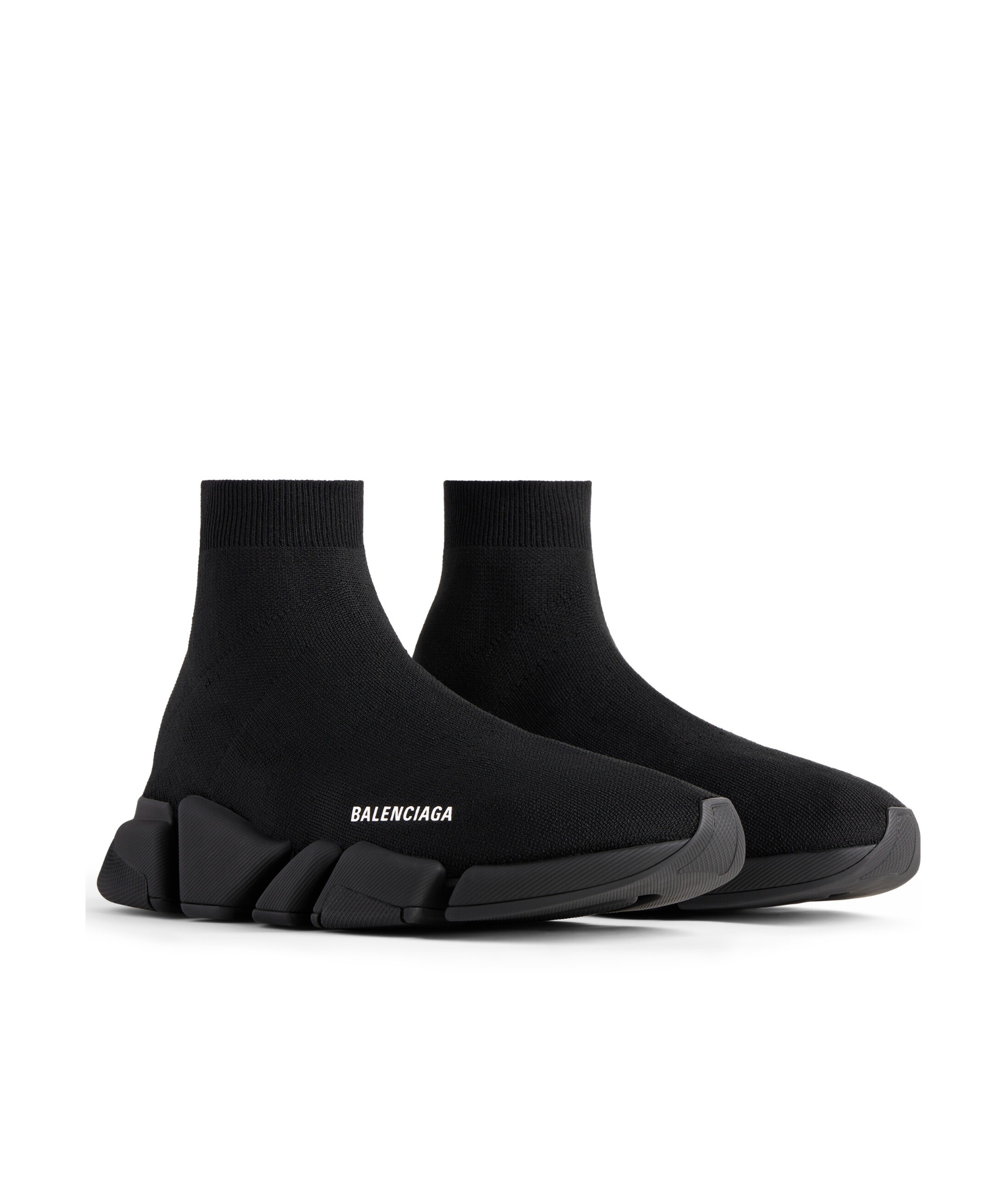 Balenciaga Black Speed Recycle Sock Sneakers In Black
