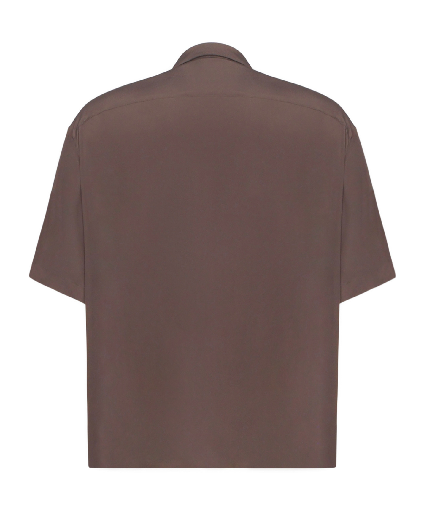 Magliano Short-sleeved Shirt With Chest Pocket In Brown