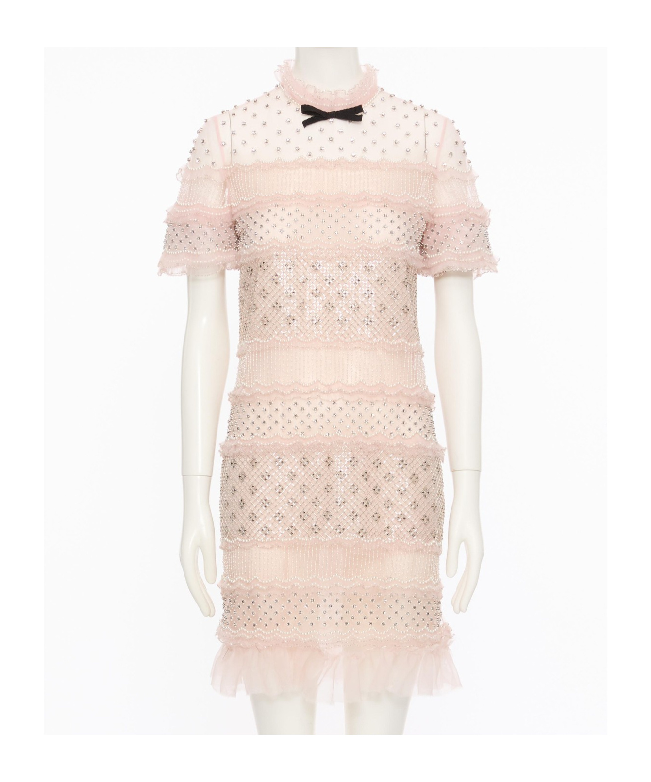 Valentino Short Sleeve Dress In Pink