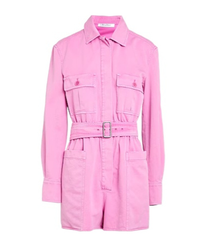 Max Mara Denim Dungarees In Pink