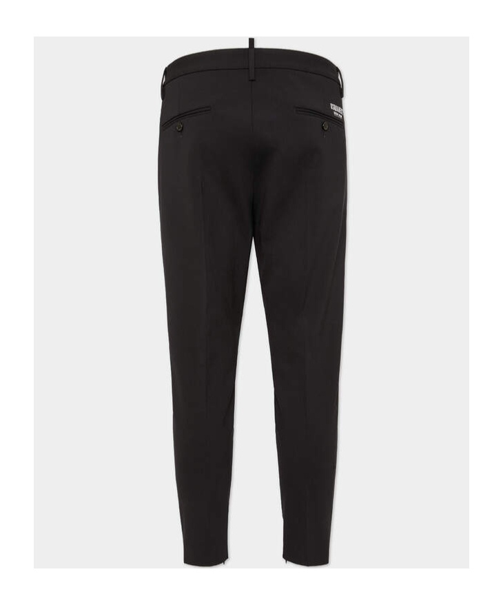 Dsquared2 Logo-print Tapered Trousers In Black