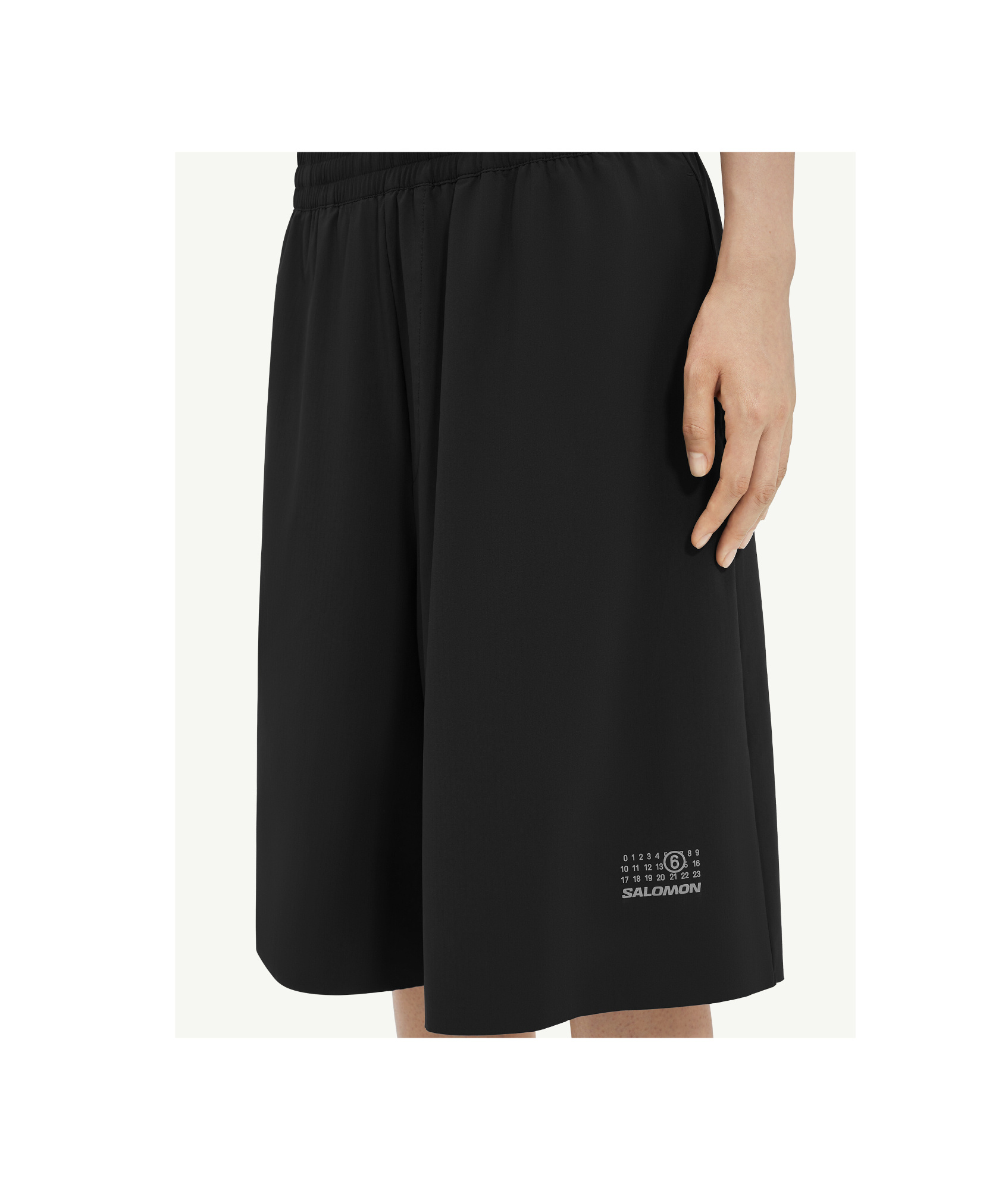 Mm6 Maison Margiela Black Salomon Edition Running Shorts In Black